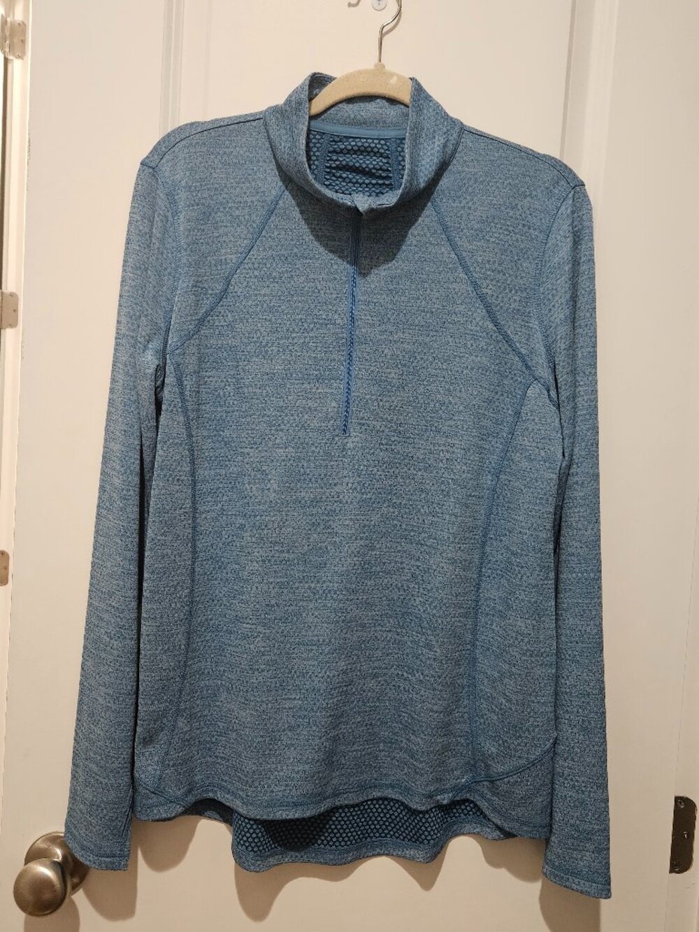 Xersion long sleeve, quarter-zip pullover, blue, XL